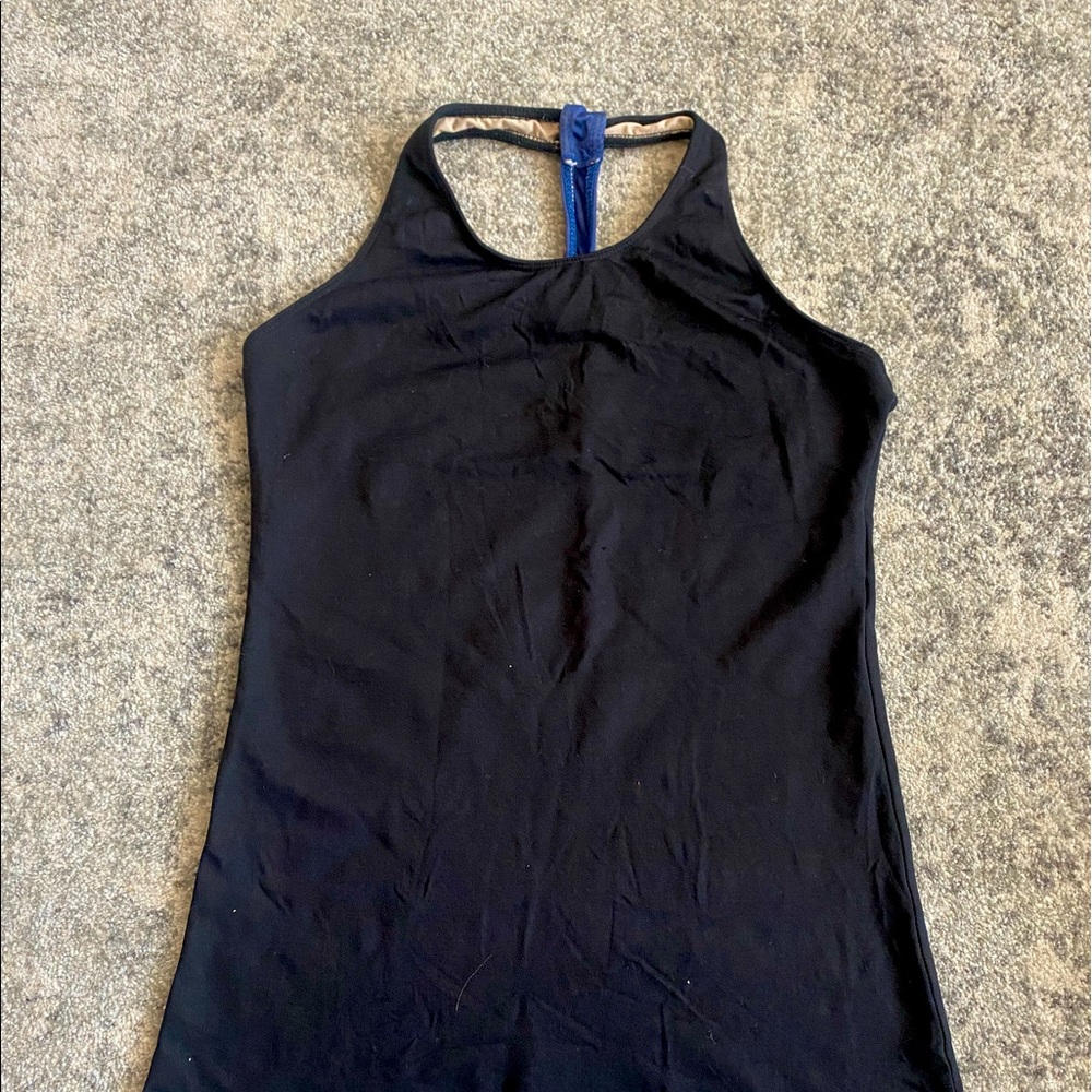 Activewear Tank | Metallic Strap Halter T Back